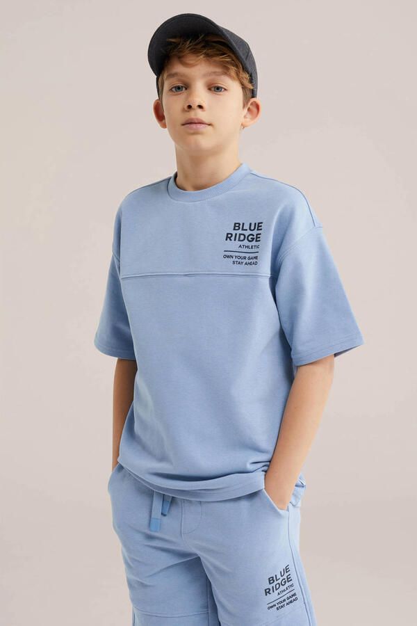 WE Fashion Blue Ridge sweater lichtblauw
