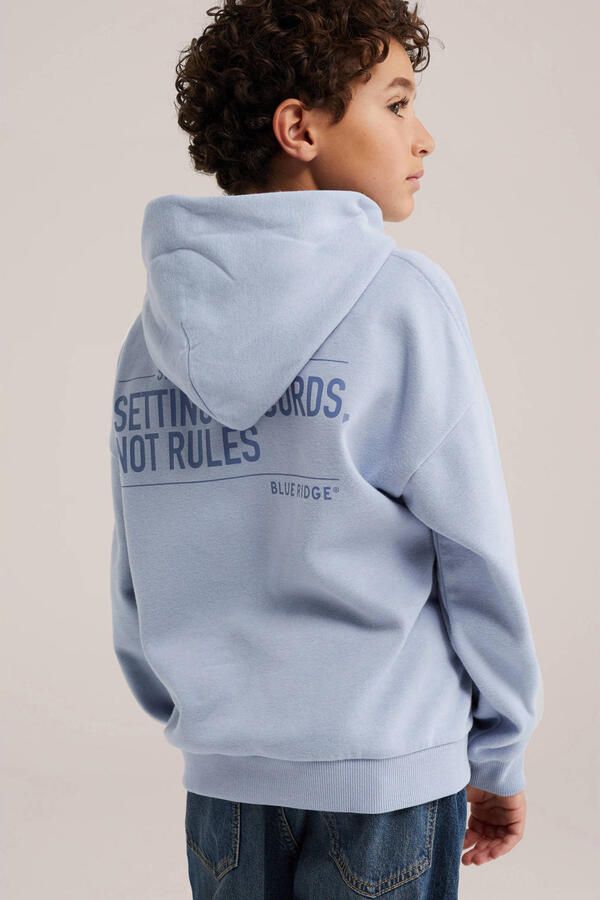 WE Fashion Blue Ridge sweater met backprint lichtblauw - Foto 2