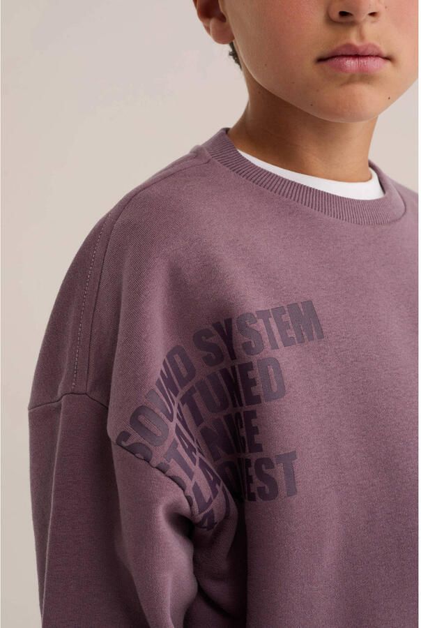 WE Fashion Blue Ridge sweater met backprint violet - Foto 2