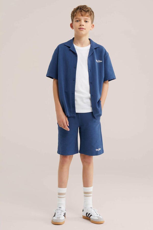 WE Fashion Blue Ridge sweatshort donkerblauw - Foto 3