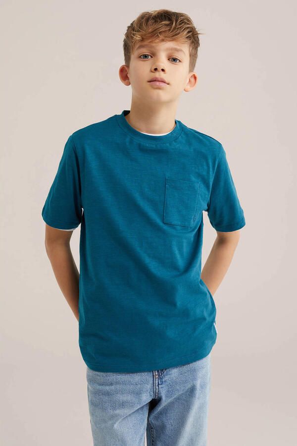 WE Fashion Blue Ridge T-shirt donkerblauw