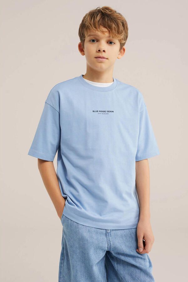 WE Fashion Blue Ridge T-shirt lichtblauw