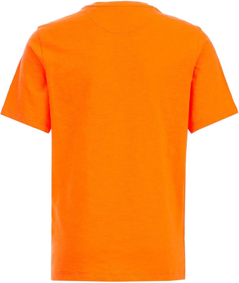 WE Fashion T-shirt oranje Jongens Katoen Ronde hals Effen 110 116