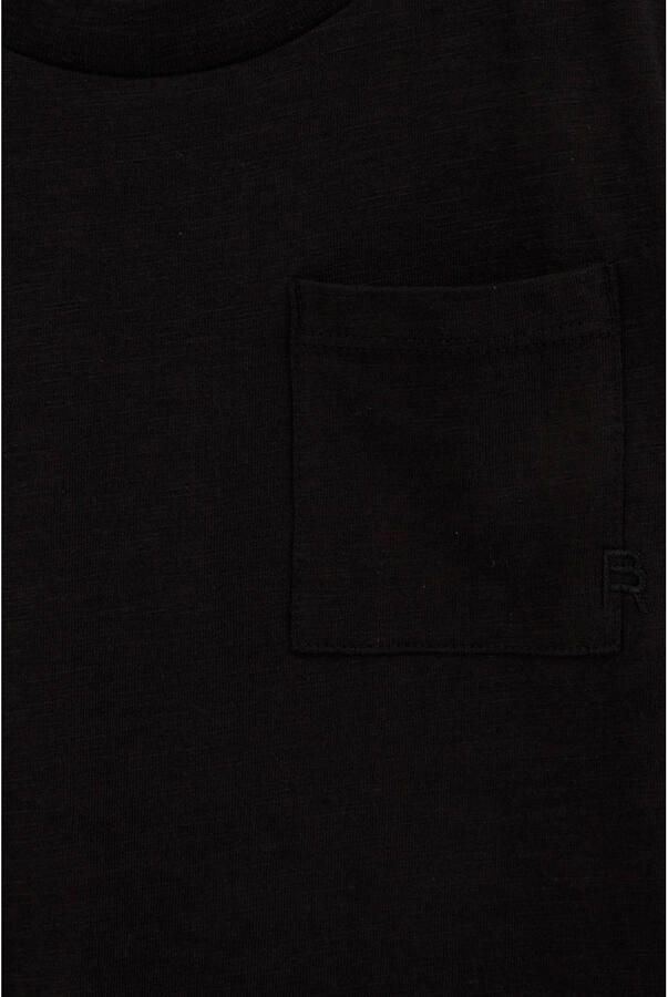 WE Fashion T-shirt zwart Jongens Katoen Ronde hals Effen 110 116 - Foto 3