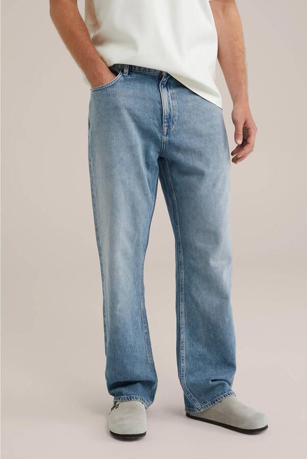 WE Fashion Blue Ridge loose fit jeans mid blue