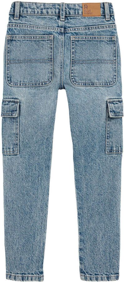 WE Fashion Blue Ridge tapered  waist cargo jeans light blue denim - Foto 3