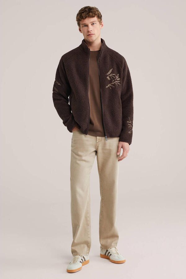 WE Fashion Blue Ridge teddy fleecevest donkerbruin - Foto 2