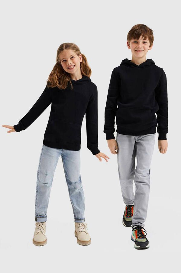 WE Fashion Blue Ridge unisex hoodie zwart Sweater Effen 170 176 - Foto 2