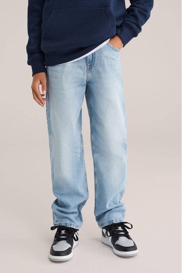 WE Fashion Blue Ridge waist loose fit jeans light blue denim