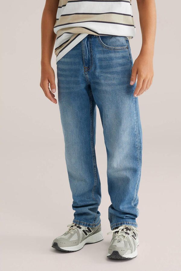 WE Fashion Blue Ridge waist loose fit jeans medium blue denim
