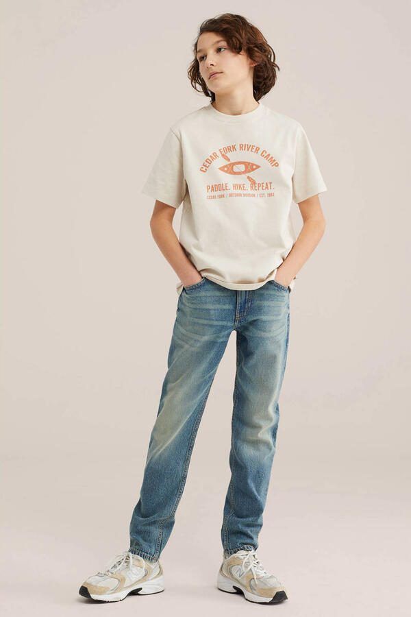 WE Fashion Blue Ridge waist regular fit jeans medium blue denim - Foto 4