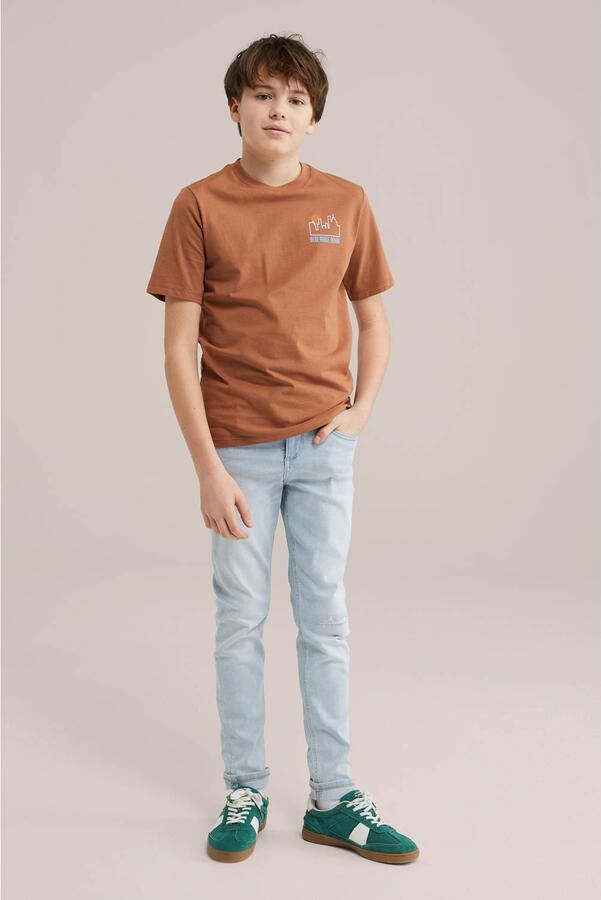 WE Fashion Blue Ridge waist slim fit jeans light blue denim - Foto 2