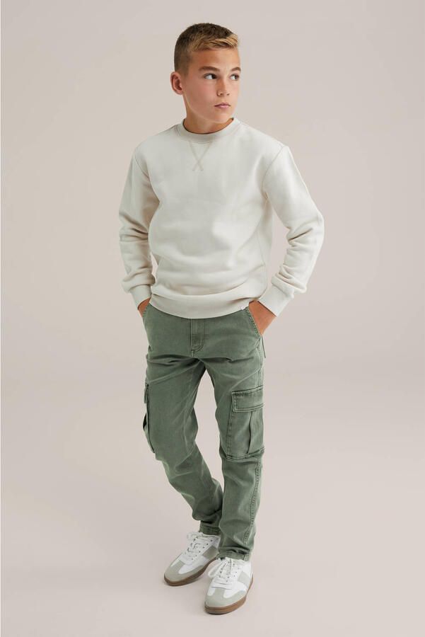 WE Fashion Blue Ridge waist tapered jeans donkergroen - Foto 3