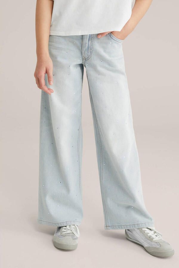 WE Fashion Blue Ridge wide leg jeans light blue denim