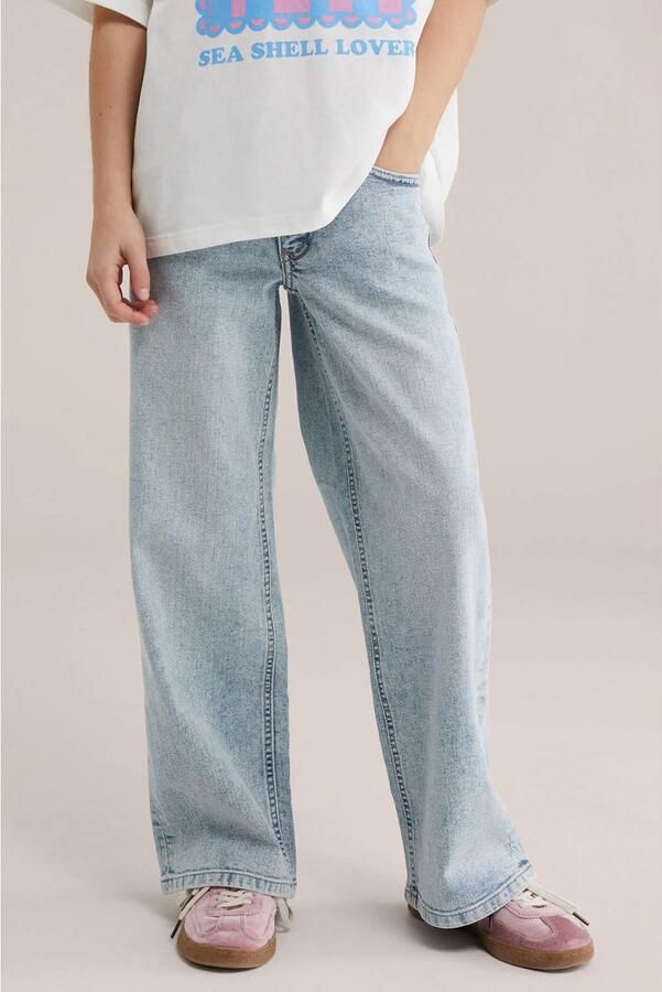 WE Fashion Blue Ridge wide leg jeans light blue denim