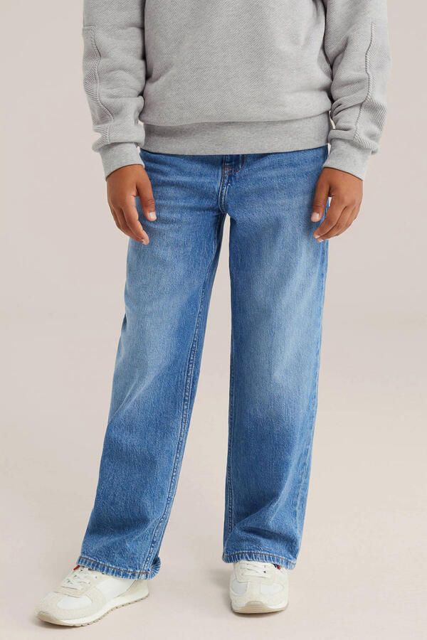 WE Fashion Blue Ridge wide leg jeans mediumblauw