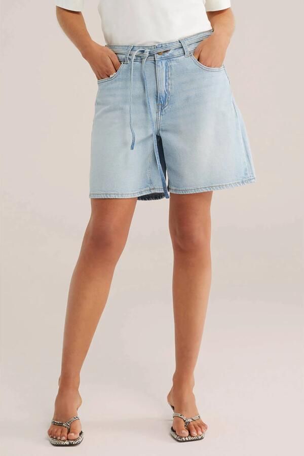 WE Fashion Blue Ridge wide leg regular waist short light blue denim