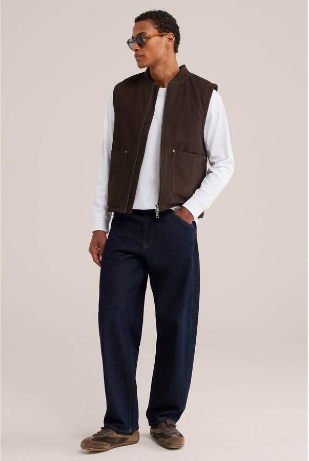 WE Fashion bodywarmer donkerbruin