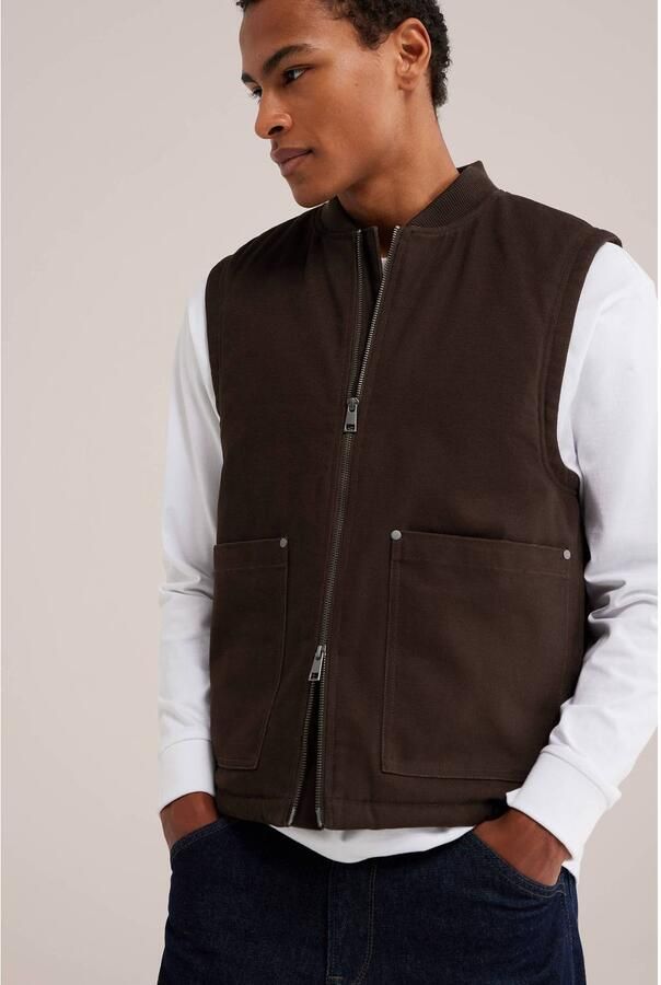 WE Fashion bodywarmer donkerbruin - Foto 3
