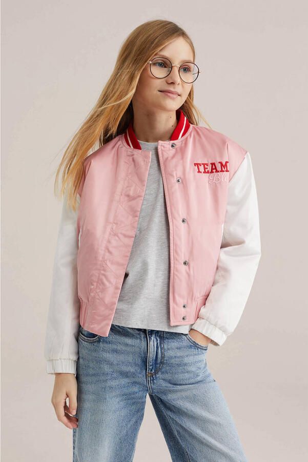 WE Fashion bomberjack lichtroze