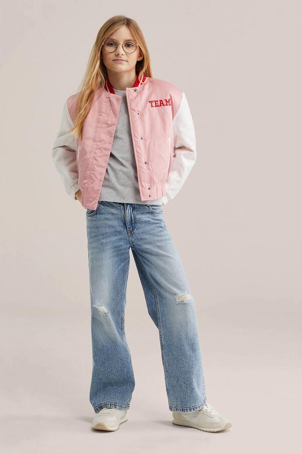 WE Fashion bomberjack lichtroze - Foto 3