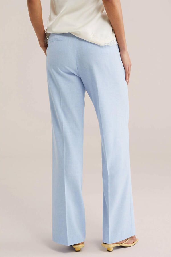 WE Fashion bootcut regular waist palazzo broek lichtblauw - Foto 3
