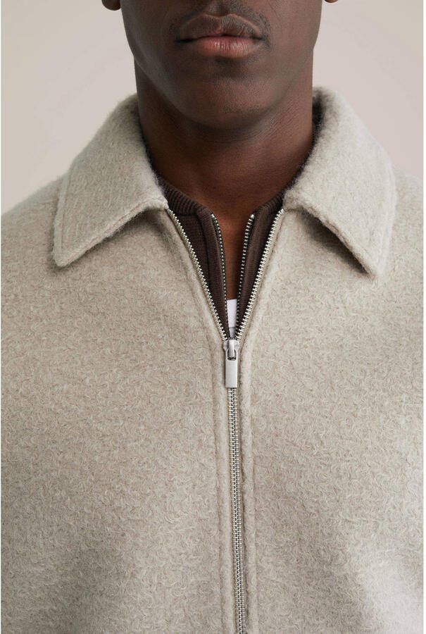 WE Fashion bouclé teddy jas met textuur taupe - Foto 2