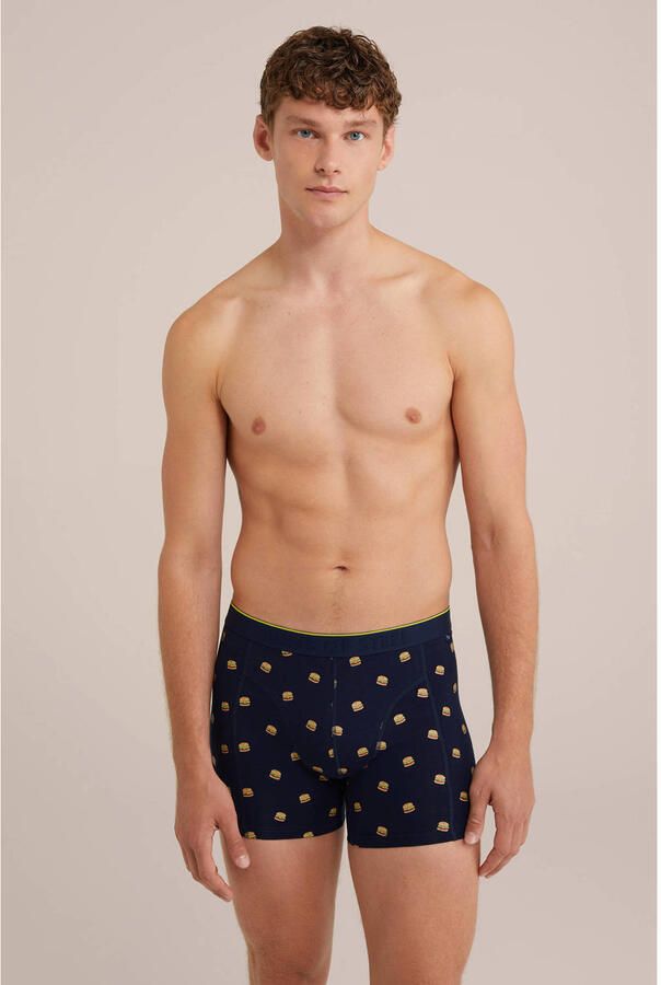 WE Fashion boxershort donkerblauw