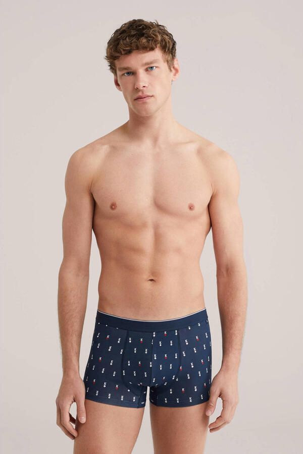 WE Fashion boxershort donkerblauw