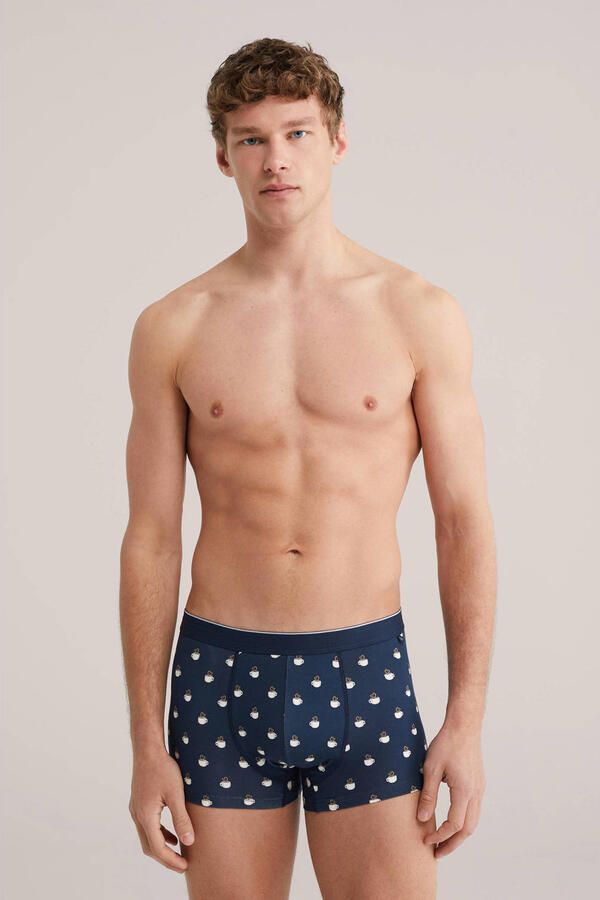 WE Fashion boxershort donkerblauw
