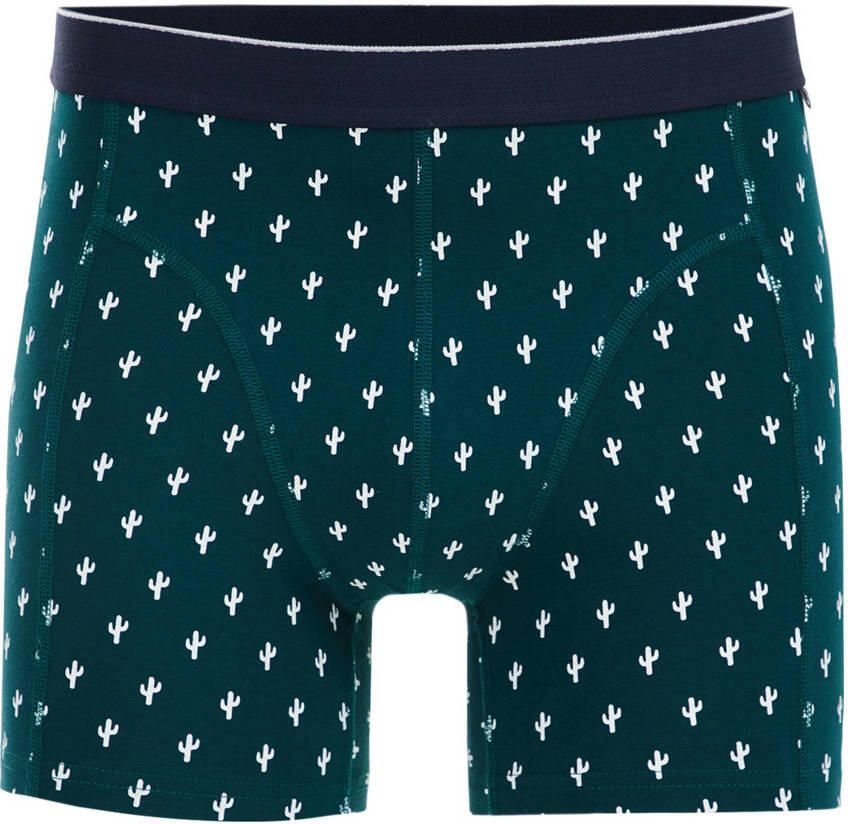 WE Fashion boxershort donkergroen wit