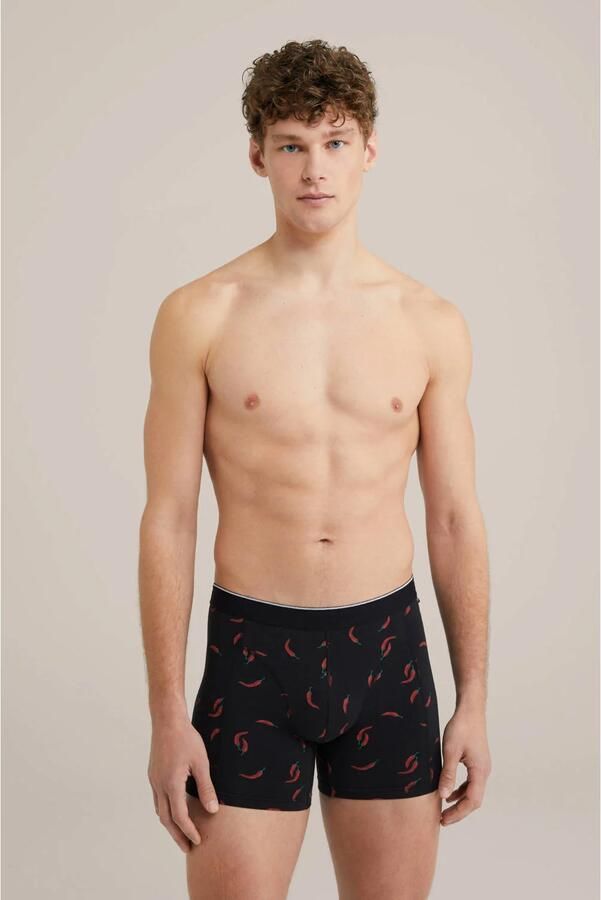 WE Fashion boxershort zwart rood