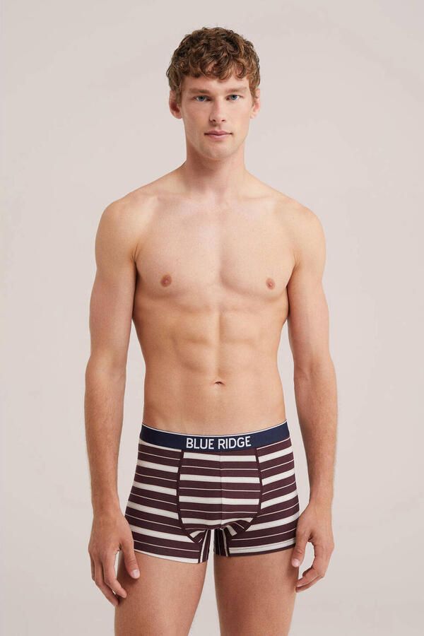 WE Fashion boxershorts donkerblauw donkerrood (set van 3) - Foto 2