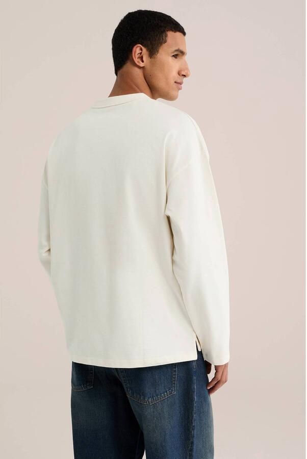 WE Fashion boxy longsleeve ecru - Foto 2