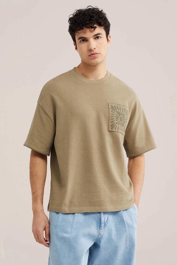 WE Fashion boxy T-shirt groen