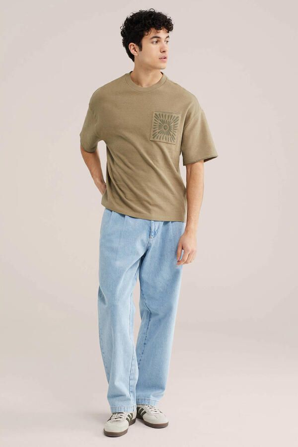 WE Fashion boxy T-shirt groen - Foto 2