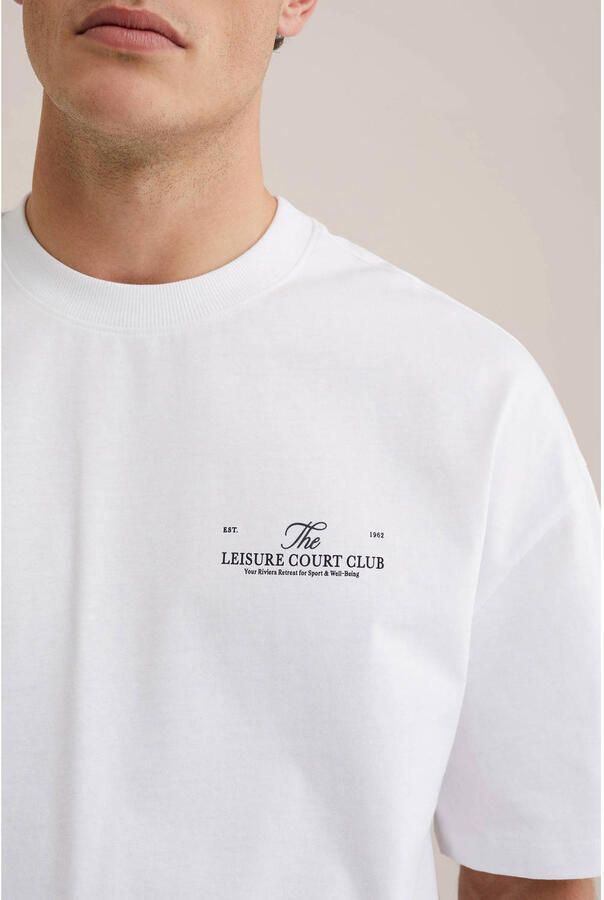 WE Fashion boxy T-shirt met backprint wit - Foto 2