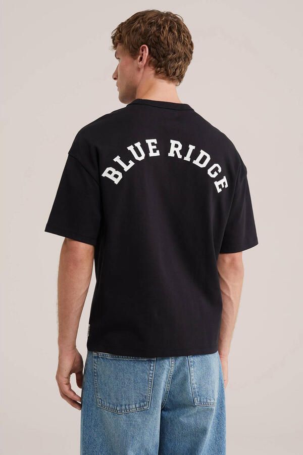 WE Fashion boxy T-shirt met backprint zwart - Foto 2