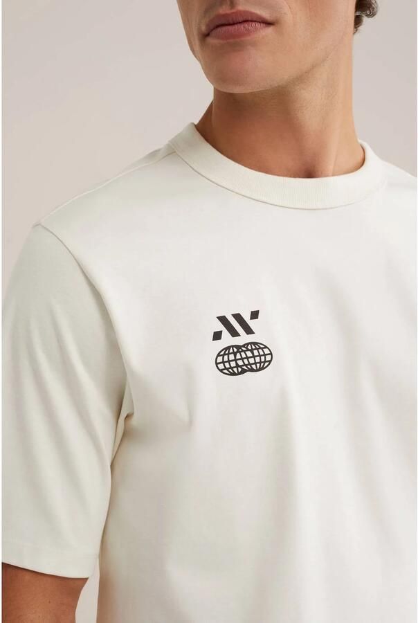 WE Fashion boxy T-shirt met print ecru - Foto 2