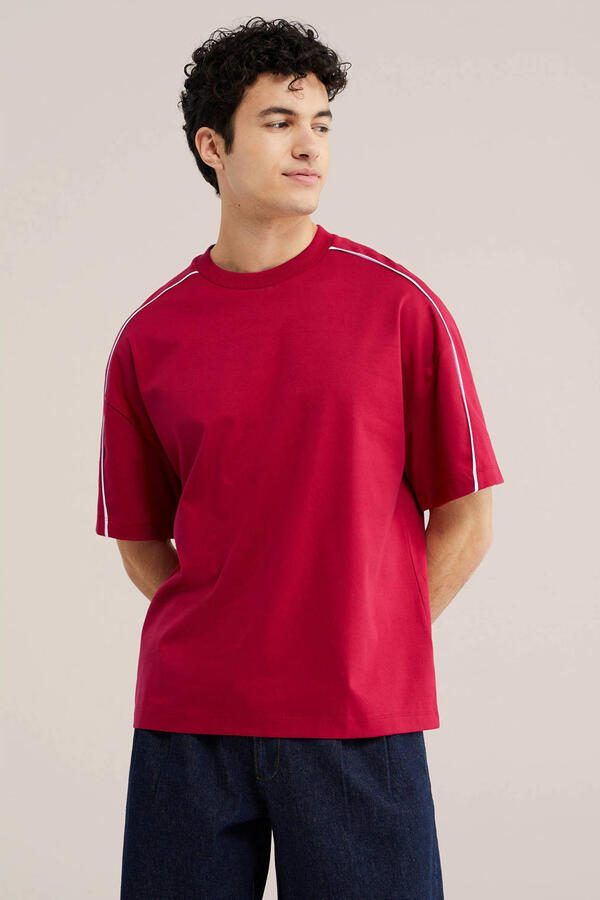 WE Fashion boxy T-shirt rood