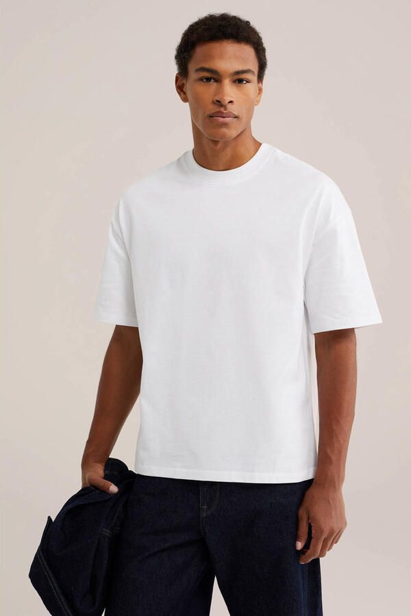WE Fashion boxy T-shirt wit