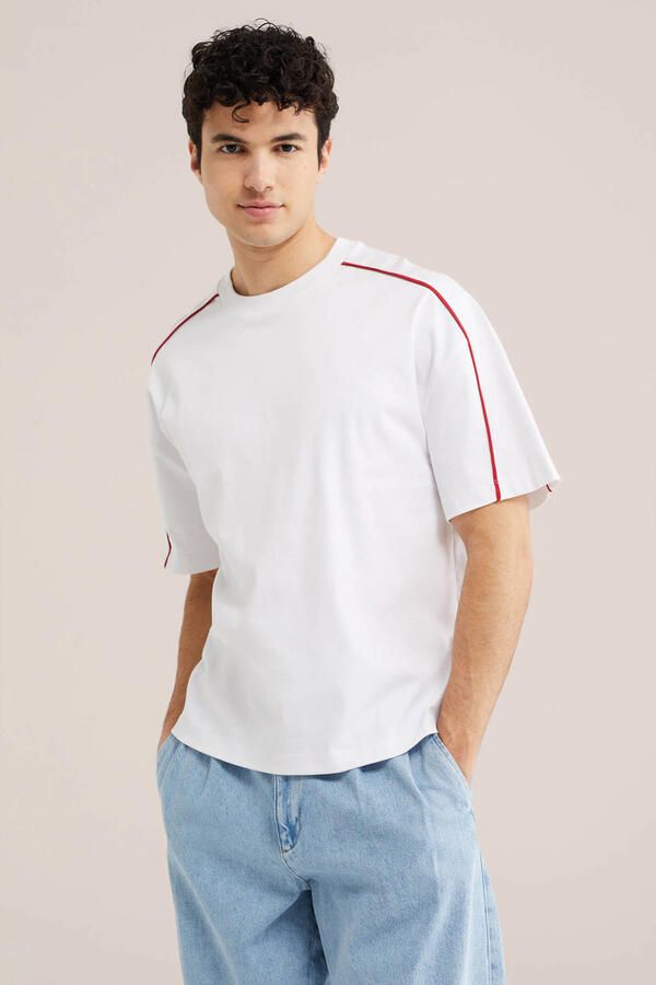 WE Fashion boxy T-shirt wit