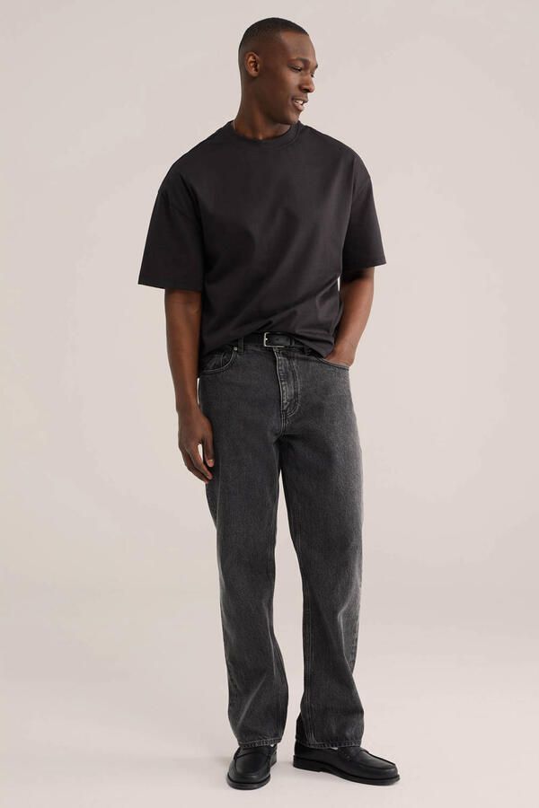 WE Fashion boxy T-shirt zwart - Foto 2