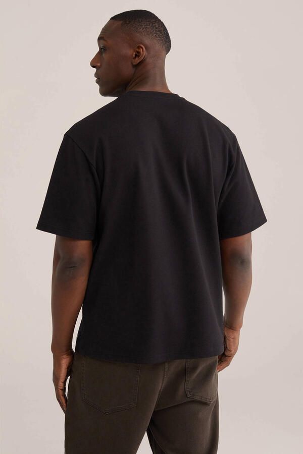 WE Fashion boxy T-shirt zwart - Foto 3