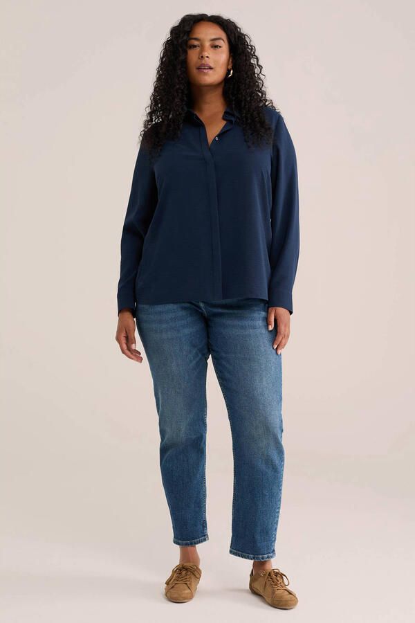 WE Fashion boyfriend jeans donkerblauw - Foto 3