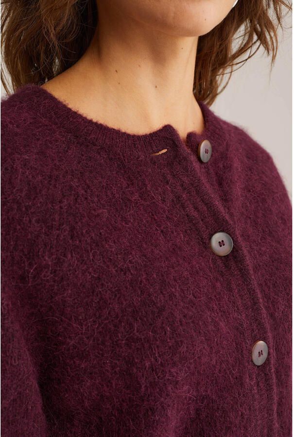 WE Fashion cardigan met wol donkerrood - Foto 2