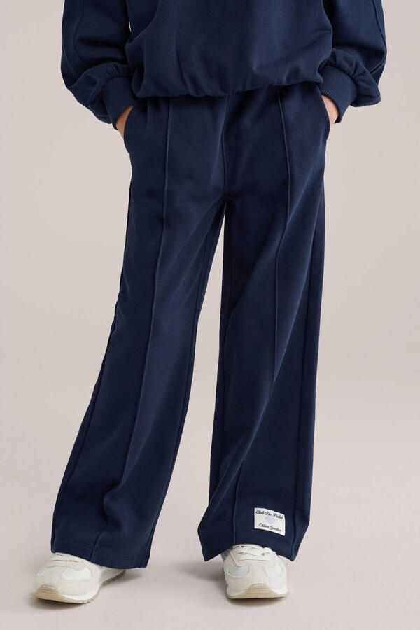 WE Fashion casual broek donkerblauw