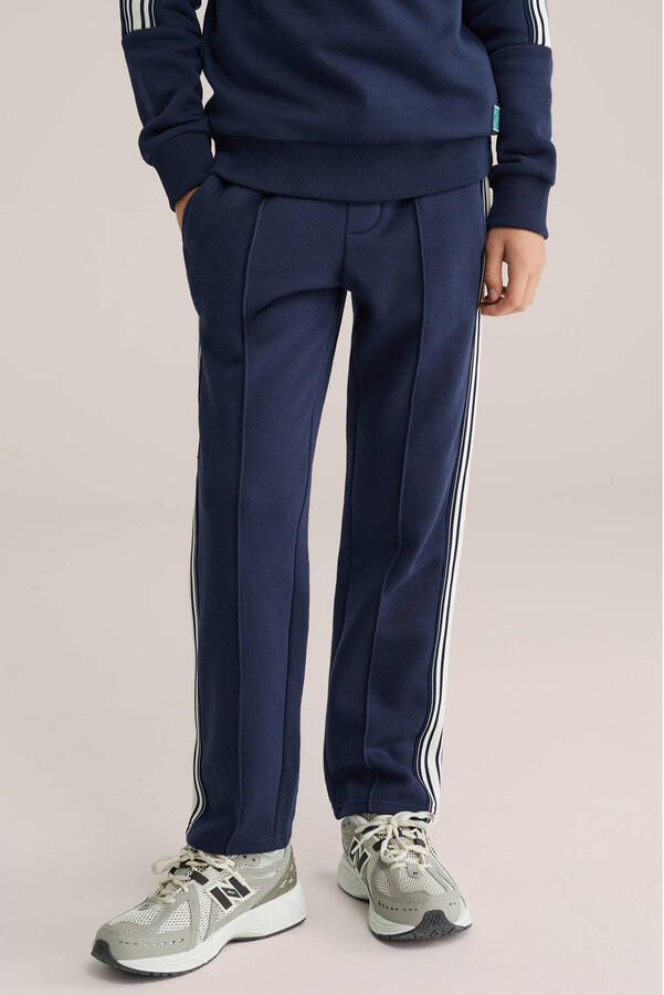 WE Fashion casual broek donkerblauw