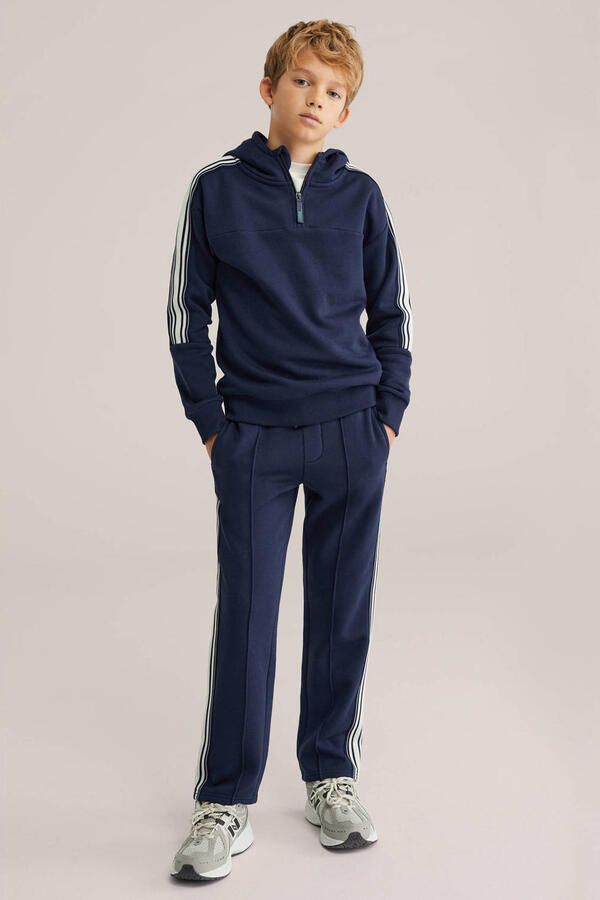 WE Fashion casual broek donkerblauw - Foto 3