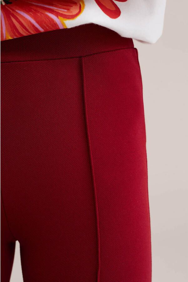 WE Fashion casual broek donkerrood - Foto 2